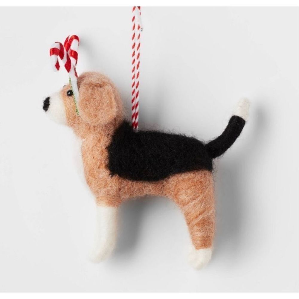 Target Felted Wool Beagle Dog
Cane Headband Christmas Tree Ornament Wondershop